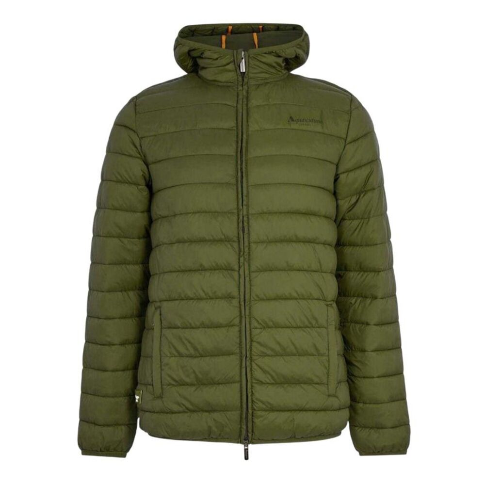 Aquascutum Mens Logo Puffer Jacket / Army Green